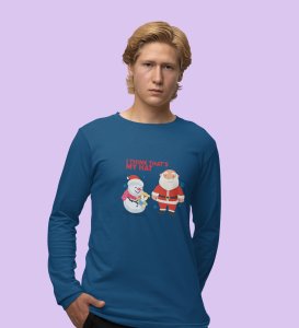 Funny Santa: Best DesignedFull Sleeve T-shirt Blue Perfect Gift For Secret Santa For Boys Girls