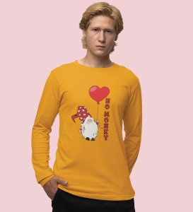No Money: Cute Santa No Money ChristmasFull Sleeve T-shirt Yellow - BPA-Free, Leak-Proof Design - Ideal for Festive Outdoor Adventures Gift