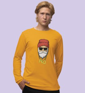 Sigma SantaFull Sleeve T-shirt: Best printed Gift For Secret Santa Yellow Best Gift For Boys Girls