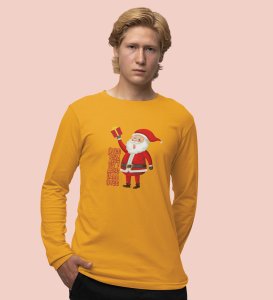 Funniest Santa : Funniest DesignerFull Sleeve T-shirt Yellow Perfect Gift For Kids