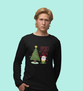 Santa's Secret Santa: Elegantly DesignedFull Sleeve T-shirt Black Perfect Gift For Secret Santa