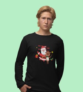 Happy Santa: Best DesignerFull Sleeve T-shirt Black Best Gift For Kids