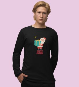 Gift Man Santa: Perfectly DesignedFull Sleeve T-shirt Black Best Gift For Boys Girls