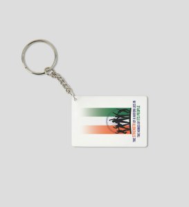 Tricolour Strength White Printed Key-Chain For Gifts