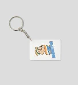 Proud Indian White Printed Key-Chain For gifts Key-Chain