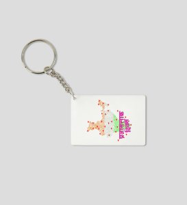 Republic Of India White Graphic Printed Key-Chain For Gifts