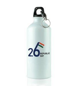 26th January Our Pride White Printed Water Bottle For gifts