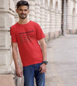 Delete 2023 Red New Year Printed T-shirt For Mens