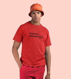 Sleep More Red Graphic Printed T-shirt For Mens Boys