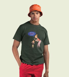 Go Enjoy Your Party GreenPrinted T-shirt For Mens On New Year Theme
