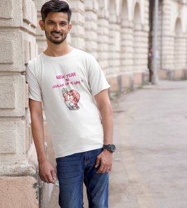 You Want To Work? White Printed T-shirt For Mens On New Year Theme Best Gift For New Year