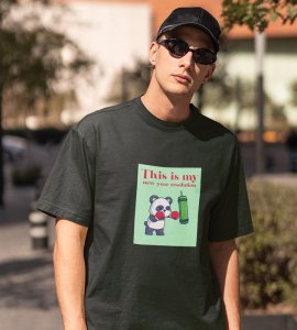 New Year New Resolution Green Men Printed T-shirt For Mens Boys