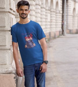 Keep Calm Blue New Year Printed T-shirt For Mens