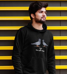 New Year Feast,  Black Graphic Printed Hoodies For Mens Boys