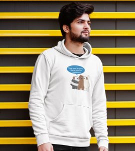 Party Is Mine,  WhitePrinted Hoodies For Mens On New Year Theme
