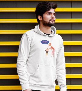 Go Enjoy Your Party,  WhitePrinted Hoodies For Mens On New Year Theme