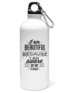 I am beautiful - Sipper bottle of illustration designs
