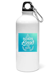 All roads- Sipper bottle of illustration designs