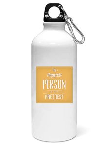 Happiest person- Sipper bottle of illustration designs