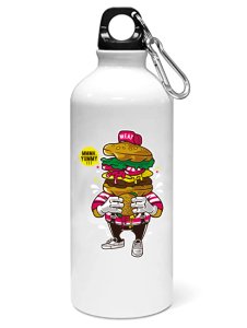 Burger man- Sipper bottle of illustration designs