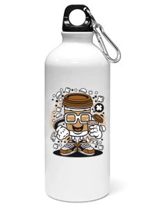 Coffee container- Sipper bottle of illustration designs