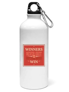 Winners never quit - Sipper bottle of illustration designs