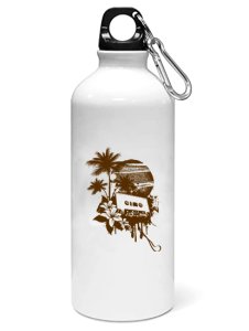 Beach, trees - Sipper bottle of illustration designs