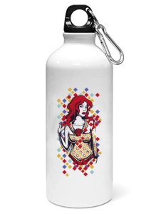 A girl - Sipper bottle of illustration designs