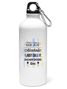 You call me - Sipper bottle of illustration designs