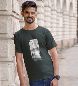 Real Talk Real Walk by Green Urban Vibes: Front Printed Oversized Round Neck Tee - Men's Street Style