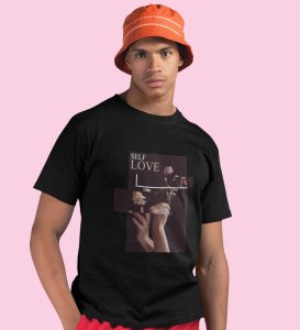 Pride, City Chic: Explore Fashion with Black Oversized Round Neck T-Shirt for Men