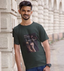 Pride, City Chic: Explore Fashion with Green Oversized Round Neck T-Shirt for Men