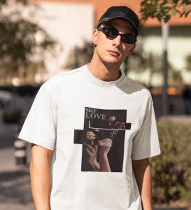Pride, City Chic: Explore Fashion with White Oversized Round Neck T-Shirt for Men