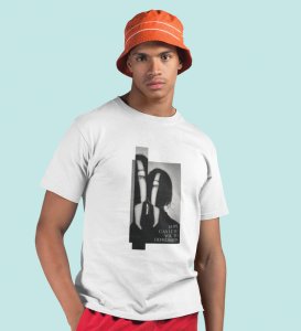 No Love No Hope, Statement Piece: White Stylish Front Graphic Oversized Tee for Men