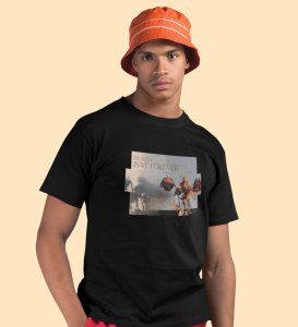 Beauty Decays, Black Trendsetter Series: Men's Oversized Tee with Front Print Appeal
