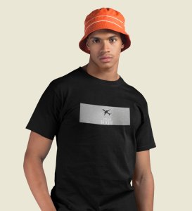Luxor Route, Graphic Revolution: Black Trendy Front Printed Tee - Men's Style Redefined