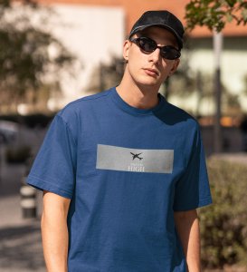 Luxor Route, Graphic Revolution: Blue Trendy Front Printed Tee - Men's Style Redefined