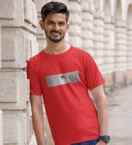 Luxor Route, Graphic Revolution: Red Trendy Front Printed Tee - Men's Style Redefined