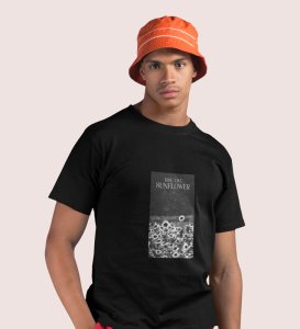 Wildflower, Casual Revolution: Unleash Style with Black Trendy Front Print Tee for Men