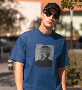Astigmatism, Blue Bold Impressions: Front Printed Men's Oversized Tee - City Style Defined