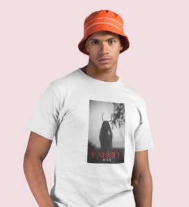Devil's Body, Street Fusion: White Trendy Front Print Round Neck T-Shirt - Men's Edition