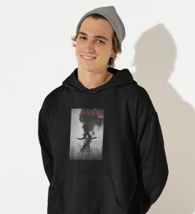 Godless Soul Bold Impressions:Black Men's Trendy Front Graphic Hoodies with Round Neck