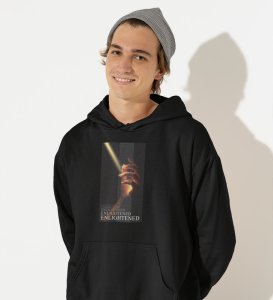 Illumination, A Casual Cool: Elevate Your Look withBlack Trendy Front Print Round Neck Hoodies