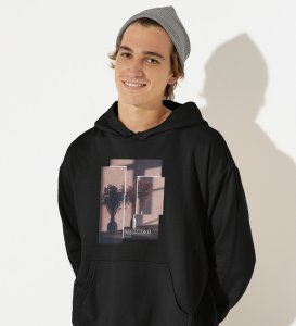 Hidden Beauty Graphic Edge: Stand Out inBlack Trendy Front Printed Round Neck Hoodies