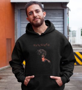 Conquered, Street Artistry:Black Trendy Front Graphic Hoodies - Men's Edition