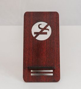 Wooden Handcrafted No-Smoking Phone Holder, Best For Desk Use Set Of 1