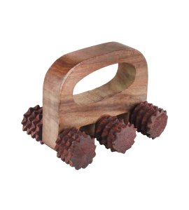 Accupressure and Health 3 Tier Roller Massager, Wooden Accupressure Product