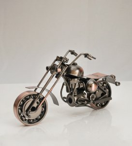 Unique Stainless Steel Crafted Bike, Best For Gifting And Unique Showpiece