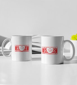 Mr No Reaction/ Mrs Kalesh Queen Printed Couple Coffee Mugs