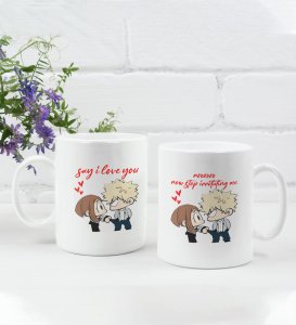 Stubborn Girlfriend Cute Printed Coffee Mug For Couples